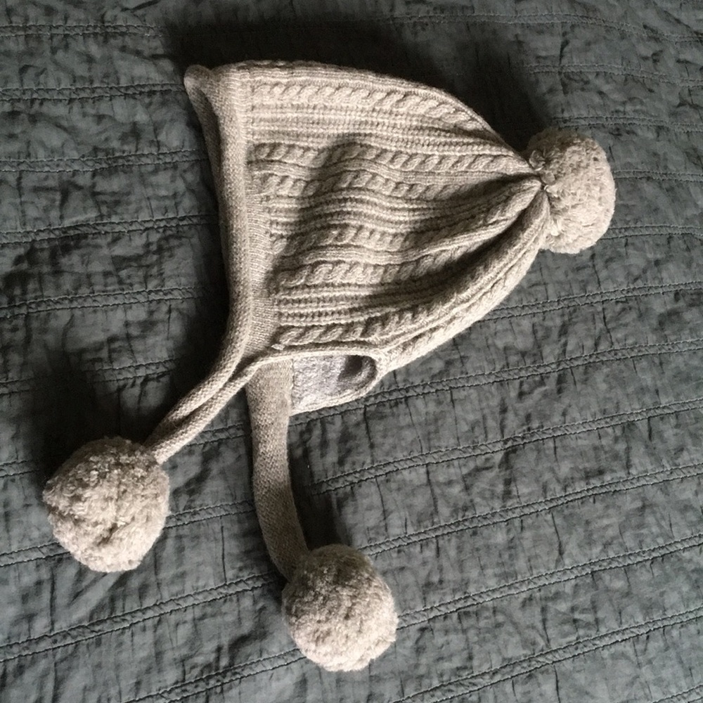 Grey gray winter hat